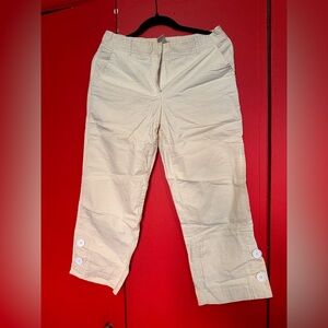 Elevenses for Anthropologie Seersucker Capri Pants - Size 6